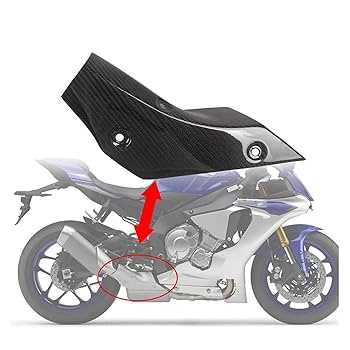 YAMAHA　YZF-R1 2CR 2016 純正ヒートガード2点　ヤマハ Yahoo!オークション -「yzf-r1 マフラーヒートガード」の落札